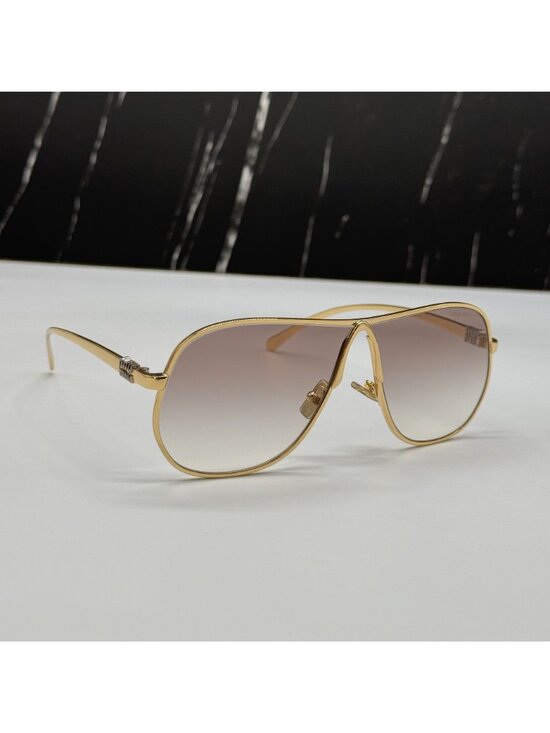 New Miu Miu MUA56S  5AK90L Gold Brown Women Sunglasses MUA 56S main image 4